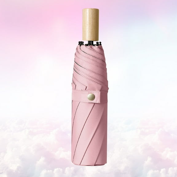 LEORX 1Set Sun Parasol UV Protection Cloth Pink On Rainy Days