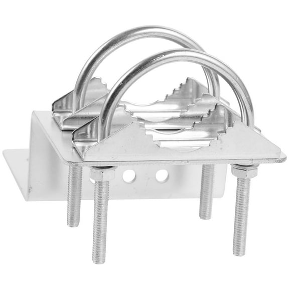 LEORX Mounting Pole Antenna Wall Mount Silver Glass Fiber 1Pack