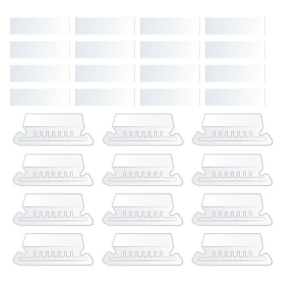 LEORX 1Set White PVC File Folder Tabs for Document Organization 3.1x1.2x0.1in