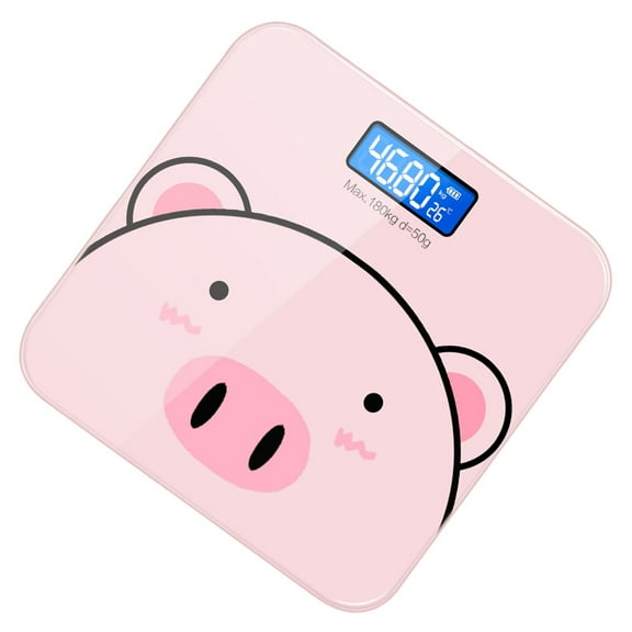 LEORX 1Pc Household Electronic Body Weight Scale Pink USB Charging Durable Tempered Glass Surface