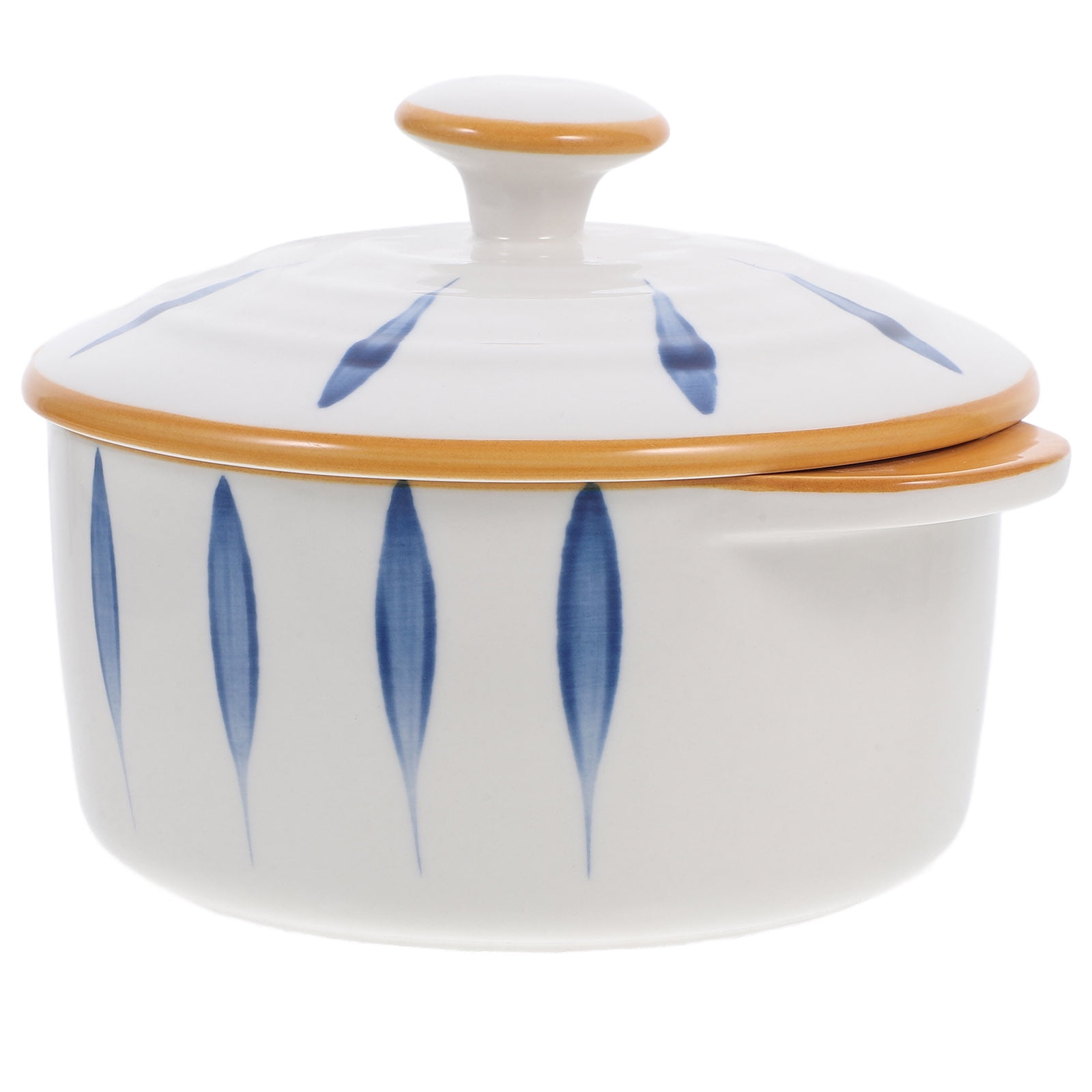 LEORX 1pc Ceramic Bowl Delicate Fruit Bowl Home Salad Bowl Dish Pan for Home Decor