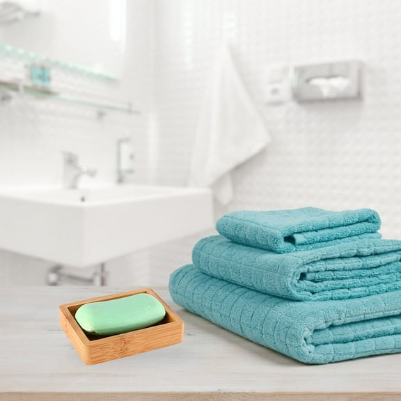 LEORX 1Pcs Shower Soap Dish Wood Color Draining Natural Style Bathroom Use General Users