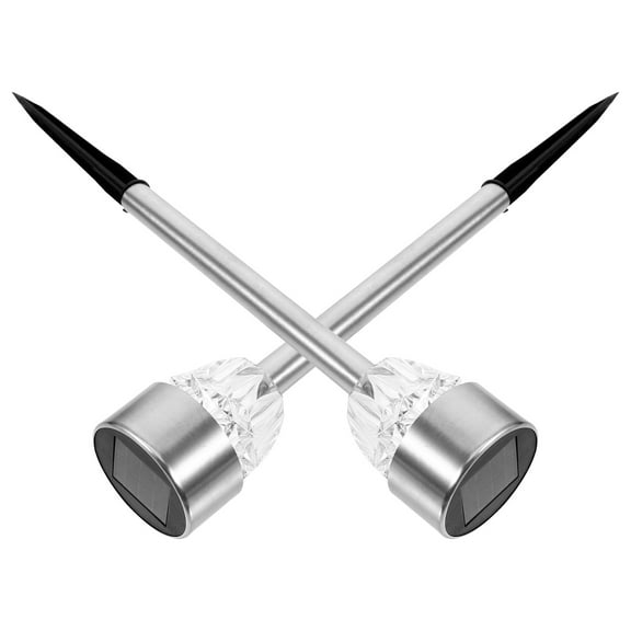 LEORX 2Pcs Solar Garden Lamp Outdoor Decorative Lamp White Waterproof Pineapple Light