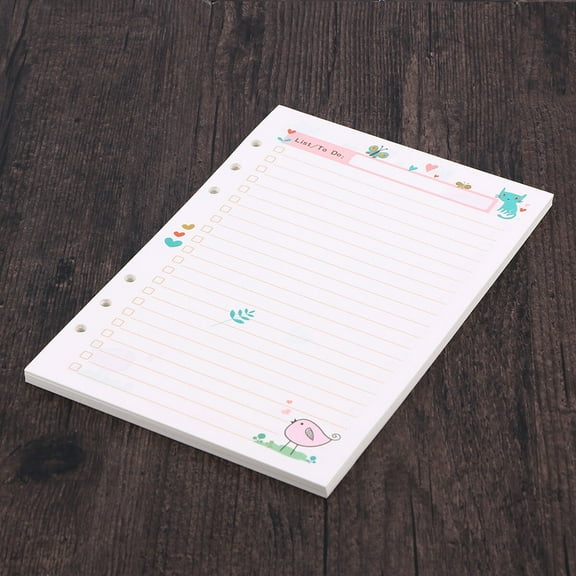 LEORX 2 Packages Notebook Refills Paper for Daily Use with Round Holes Writing