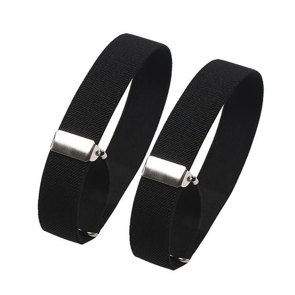 LEORX 2 Pairs Adjustable Sleeve Garters for Men and Women with Elastic Rubber