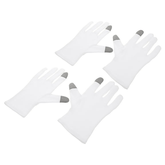 LEORX 2 Pairs Cotton Moisturizing Gloves for Women with Hand Lotion and Night Care