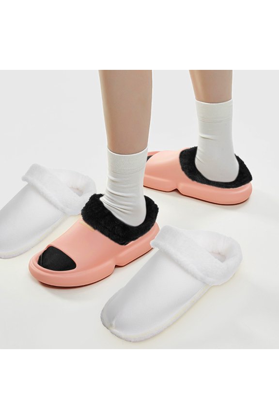 2Pairs Clog Lining Plush Warm Inserts Soft Fuzzy Shoe Liners Detachable and Washable