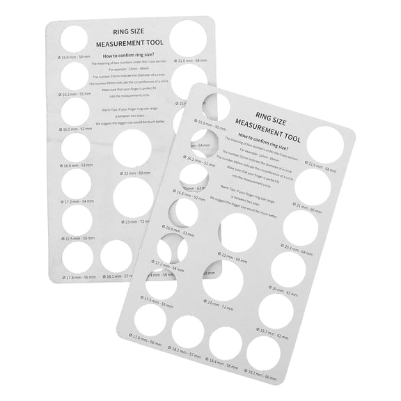 LEORX 2 Pcs Finger Sizer Cardboard White Solves Sizing Issues For Women Men
