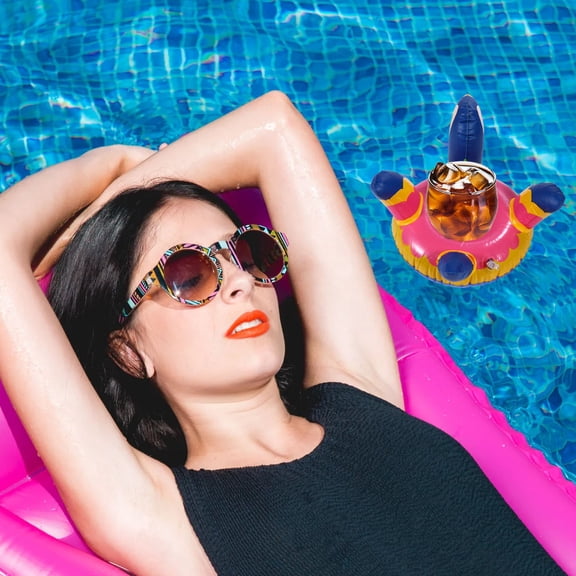 LEORX Inflatable Beverage Float Parrot Shaped PVC 2 Pcs