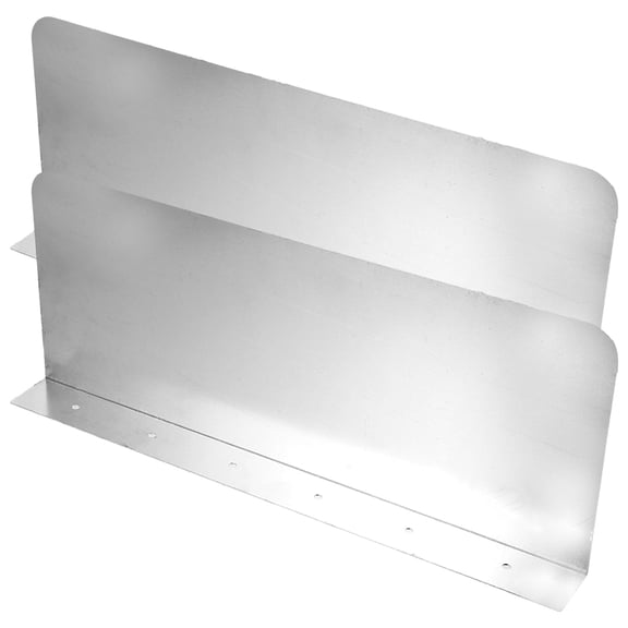 LEORX 2 Pcs Kitchen Sink Anti-splashing Baffle Board Guard Side Silver