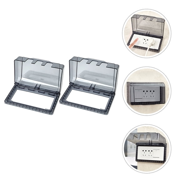 LEORX Safety Outlet Covers Abs 2Pcs 7.0x4.1in