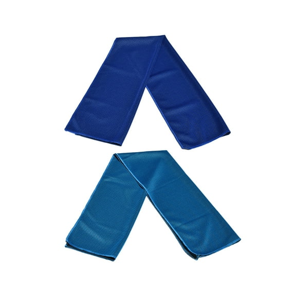 LEORX 2 Pcs Travel Sweat Rag Cooling Towel Polyester Light Blue for Outdoor Use