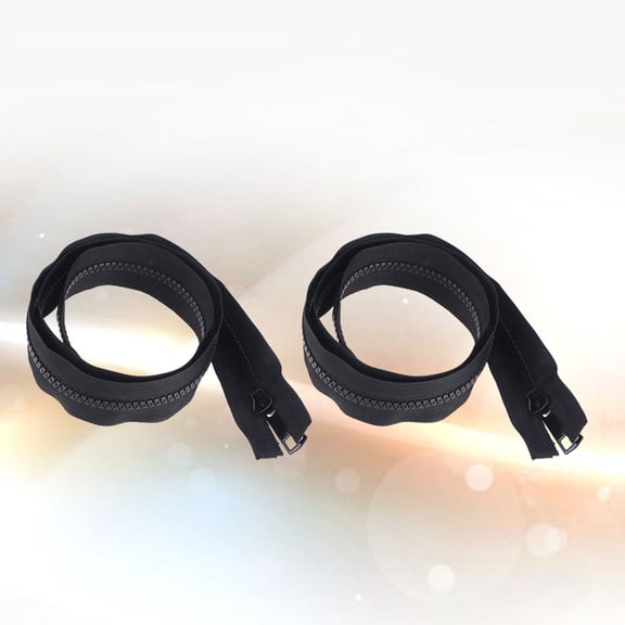 LEORX 2 Pcs Zipper Sliders Clothes Zippers Black Flexible Replacement Zip for Sewers