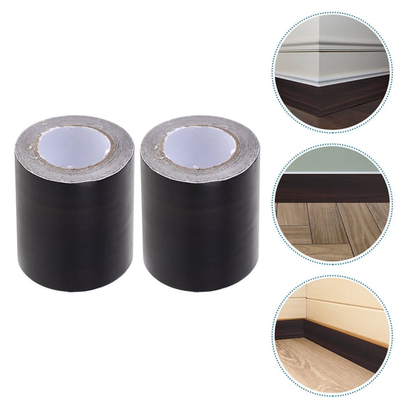 LEORX Self-Adhesive Black PVC Skirting Board, Flexible and Easy to Install for Decor