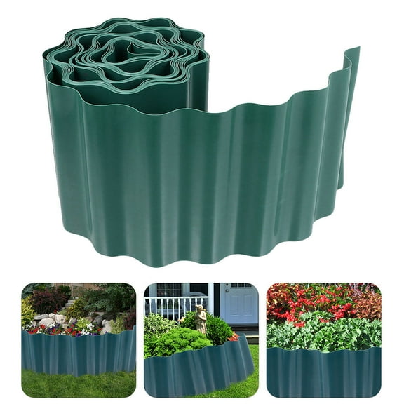 LEORX 2 Rolls Garden Landscape Edging Border Dark Green for Balconies