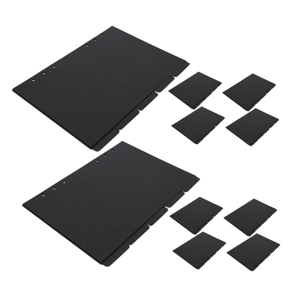 LEORX 2 Sets Binder Index Divider in Black for Document Separation and Organization Office Use
