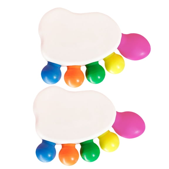 LEORX 2 Sets Colorful Foot Toe Shape Highlighter Pens Creative Markers for Students