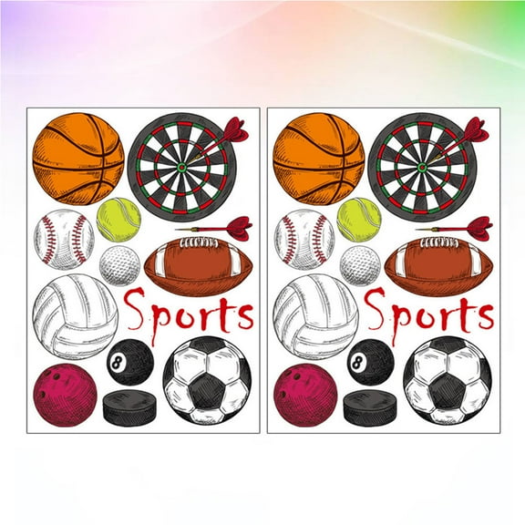 LEORX Basketball Pattern Wall Decals Easy Apply Removable Wall Stickers for Interior