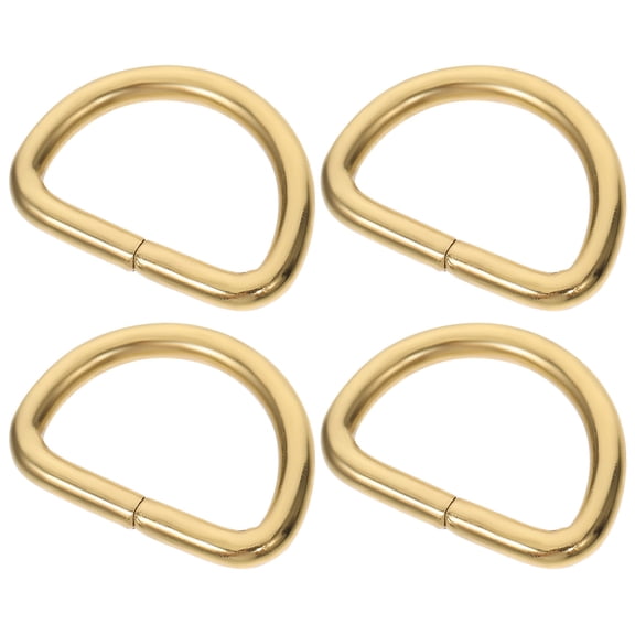 LEORX D Rings for Bags Metal Golden Bag Webbing Ring DIY Projects Craft Enthusiasts 20PCS