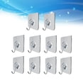 thumbnail image 1 of LEORX 20Pcs Transparent Adhesive Hooks with Flower Design for Wall and Ceiling Holding, 1 of 8