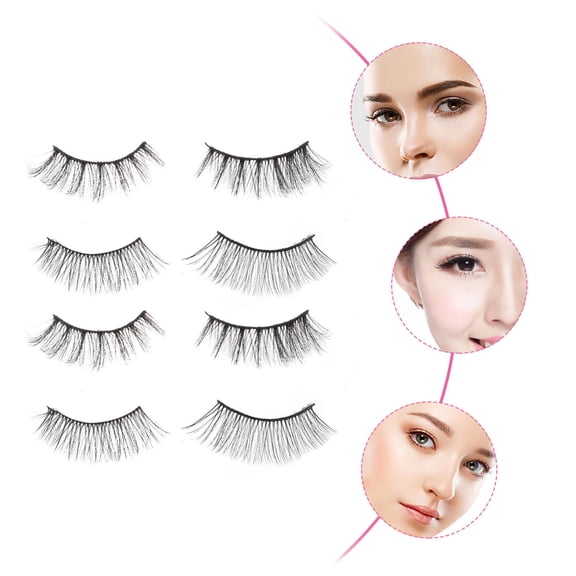 LEORX False Lashes Wispy 20 Pairs 3D Effect Natural Look Fiber for Women Daily Use