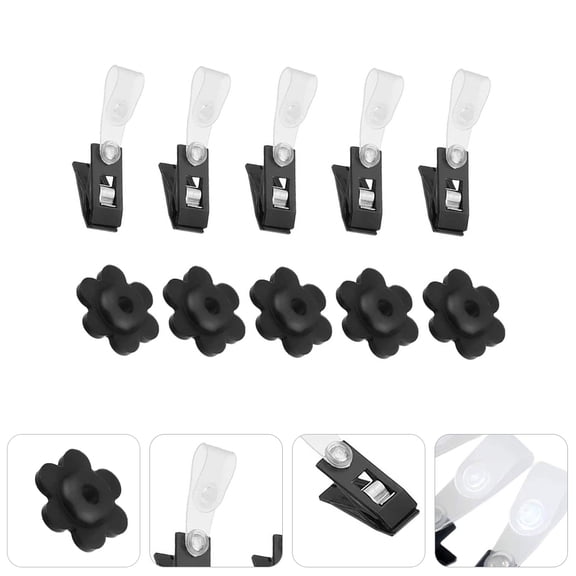 LEORX 20 Pcs Garden Flag Stoppers Black Fixing Garden Flags For Homeowners