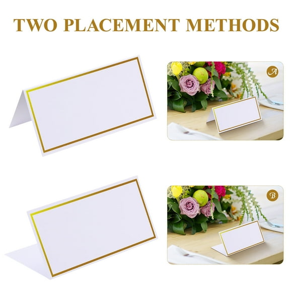 LEORX Table Tent Cards Paper Golden 20 Pcs