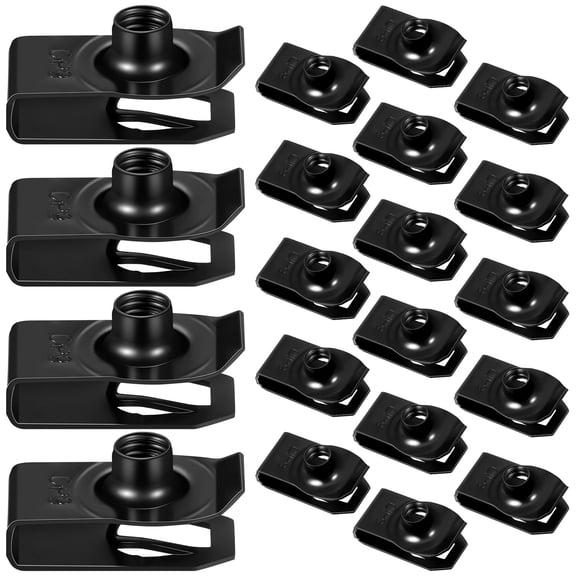 LEORX 20 Pcs U Shaped Nut Hardware for Grille Attachment Automotive Moulding Clips