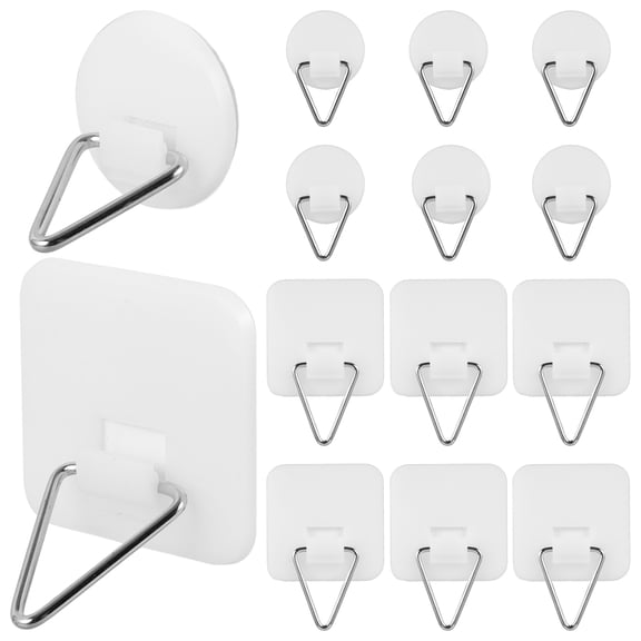 LEORX Wall Hooks White 20Pcs 1.3X1.3X0.1In