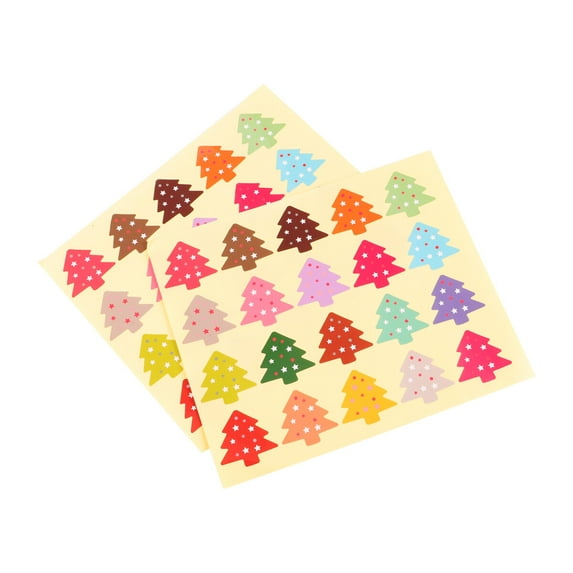 LEORX 20 Pcs per Sheet Envelope Stickers Self-Adhesive Paper Colorful Christmas Design for Cake Bag