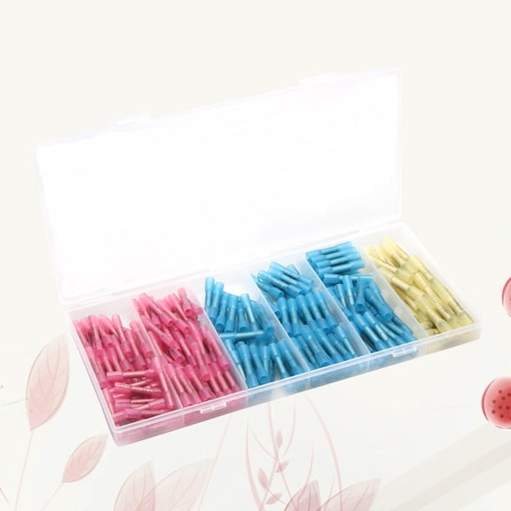 LEORX 200 Pcs Wire Connectors Terminals with Heat Shrink Tubing for Electrical Wiring