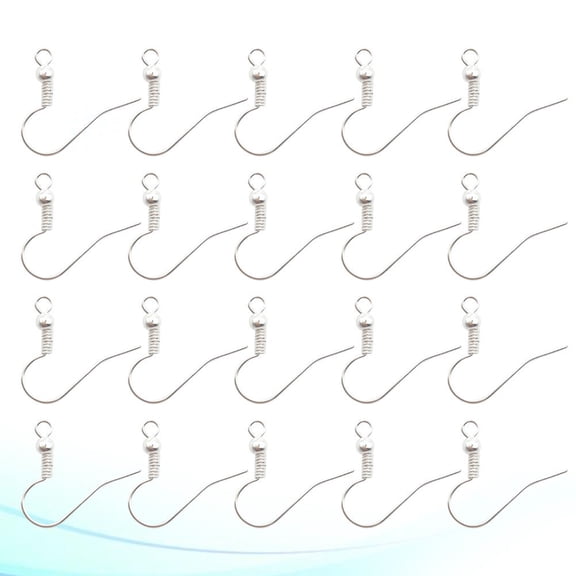 LEORX 200Pack Earring Hook Silver Fish Hook Allergy Free Diy Earring For Women Parties Daily Use