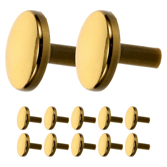 LEORX 200Pack Golden Round Caps Plastic for Wall Clock Repair and DIY Making Projects