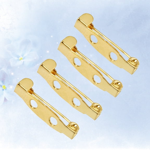 LEORX 200Pcs Golden Metal Brooch with Bar Clasp for Diy Craft Jewelry Projects