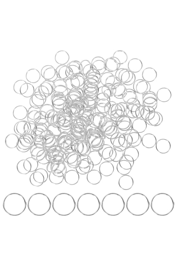 200Pcs Small Plated Silver Metal Key Rings for Daily Use with Sturdy Split Rings and Smooth Rust Resistant Surface