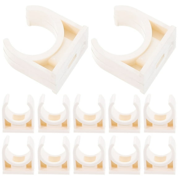 LEORX 200Pcs U-Shaped PVC Holder Clamps for Wall or Ground Fixing and Pipe Alignment 1.5in