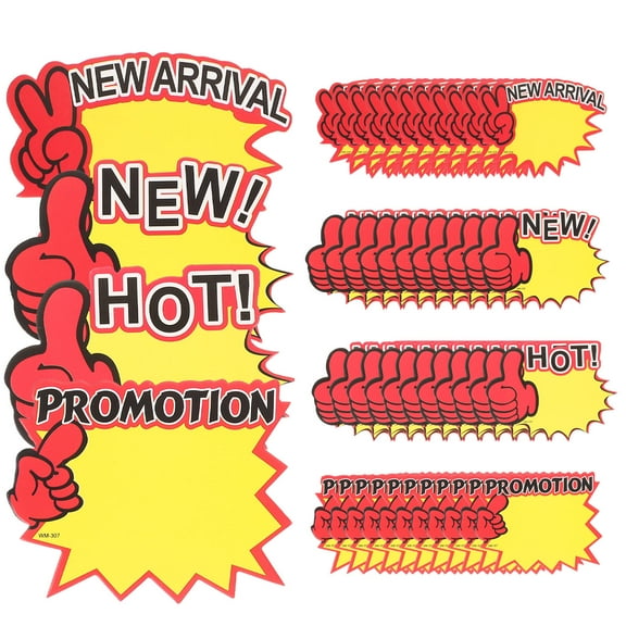 LEORX 200pcs Price Display Labels Write or Draw Assorted Color PVC For