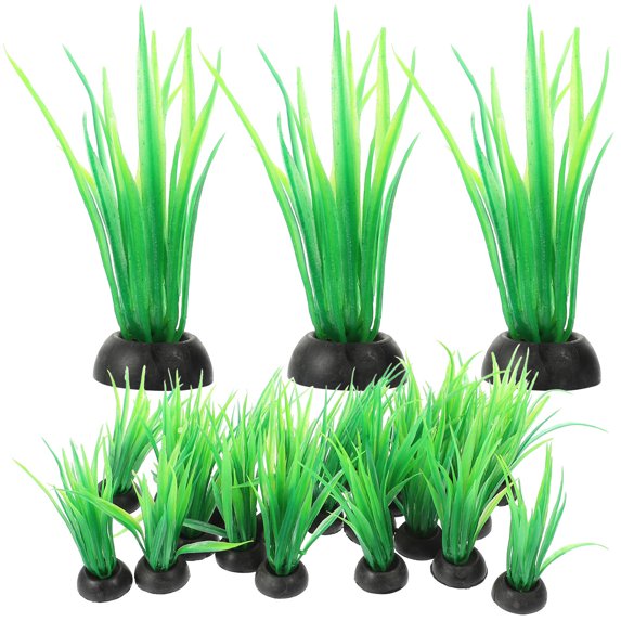 Curated visual reference: Picture Idea: Leorx 20Pack Reptile Environment Improvement Plants Aquarium Green