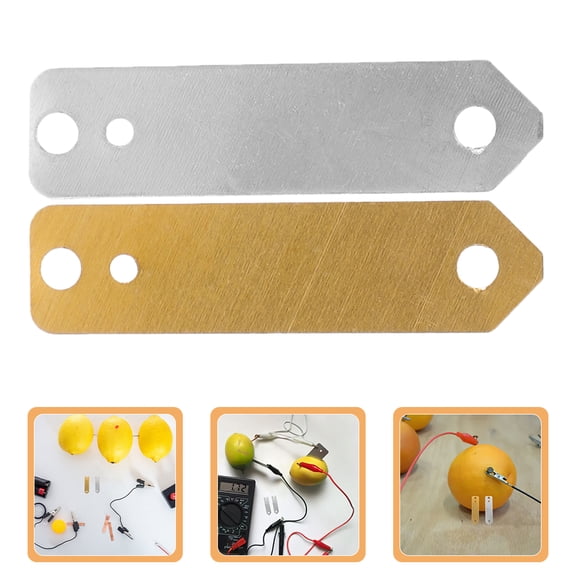 LEORX Copper Zinc Anode Sheet Assorted Color 20Pcs 1.6x0.4x0.04In