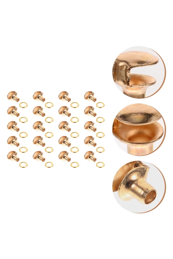 20Pcs Boot Hooks Tiger Bone Shape Brass for DIY Shoe Lace Fixing Outdoor Activities Men Women 0.35X0.39X0.43in