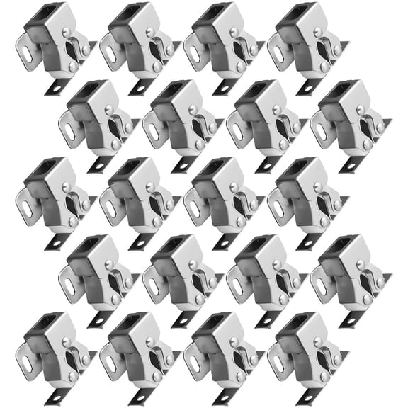 LEORX 20Pcs Cupboard Push To Open Door Catches Cold Rolled Steel Cabinet Catch