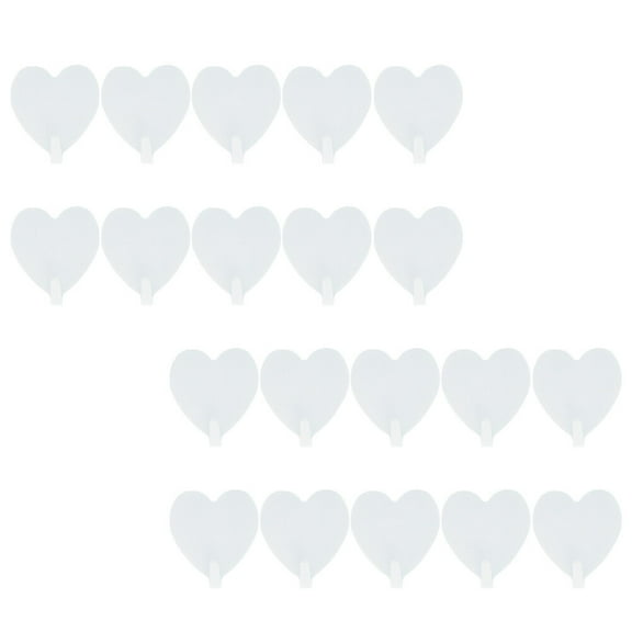 LEORX Stainless Steel Metal Hooks Heart-shaped 20Pcs for Moving to a New House