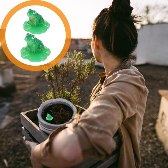 LEORX 20Pcs Light Green Frogs And Leaf Figurines For Friends