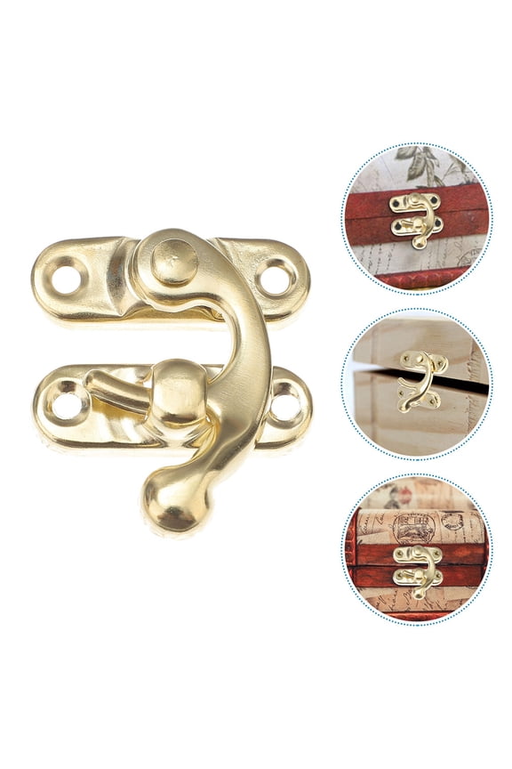 20Pcs Metal Horn Lock for Cabinet Small Jewelry Box Hinges Retro Style Golden