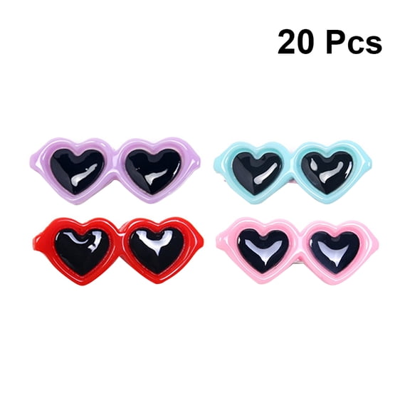 LEORX 20pcs Hair Clip for Dog PP Assorted Color for Dog Festive Atmosphere Back to School