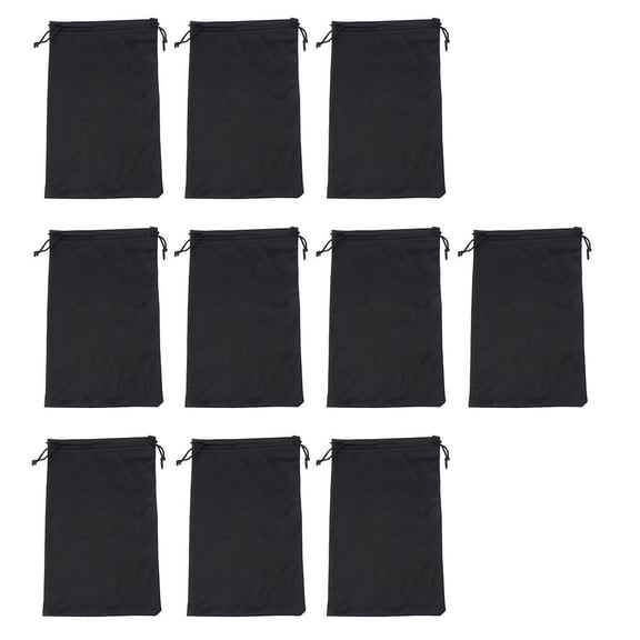 LEORX 20Pcs Ski Goggle Bags Lint Black Drawstring Pouches for Adults Travel