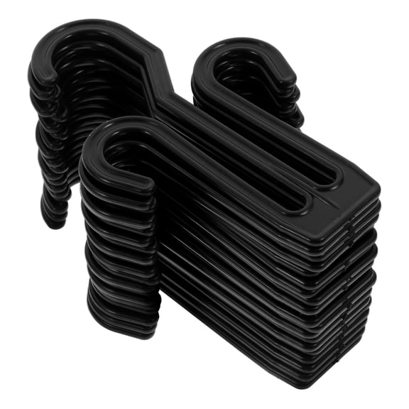 LEORX 20Pcs Sleek Black Plastic Shoe Display Hook Wall Mounting Space Saving For Home Use