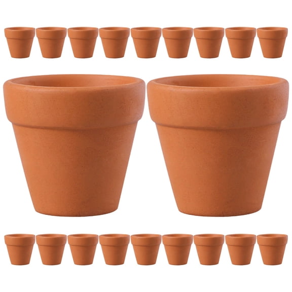 LEORX 20Pcs Terracotta Pots Small Mini Clay Pots for Nursery and Succulent Plants