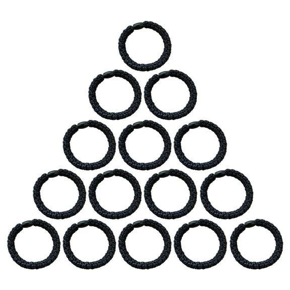 LEORX 20Set Hair Holder for Styling Hair Bun Elastic Ring Women Black