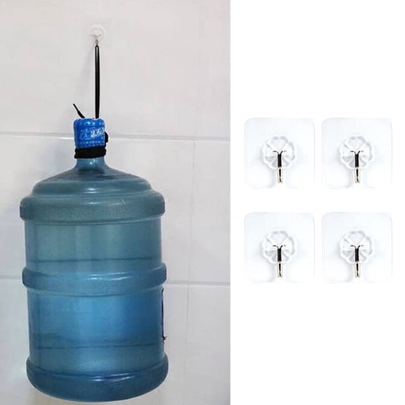 LEORX 20Set Reusable Hooks Transparent ABS for Bathroom Accessories and Families